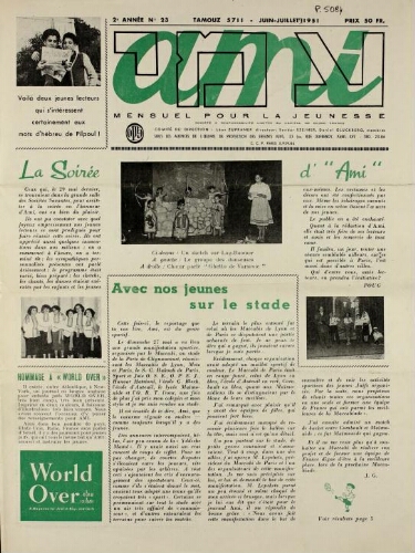 Ami : Mensuel pour la Jeunesse. Vol.02 N°23 (01 juin 1951)